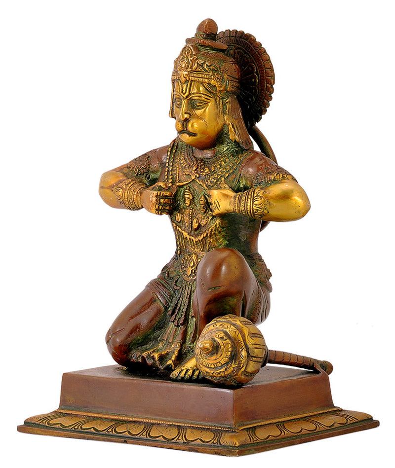 Beloved God Hanuman - Brass Statuette