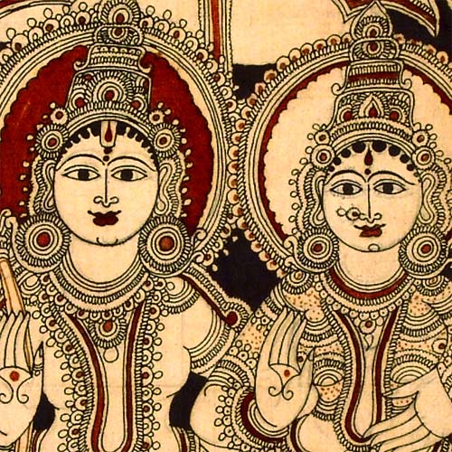 Ram's Family - Kalamkari Painting