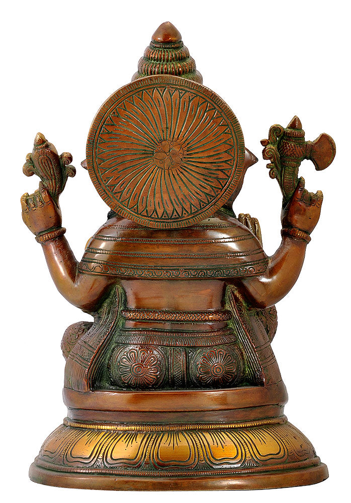 Lord Vishwa Vinayaka - Brass Sculpture 15"