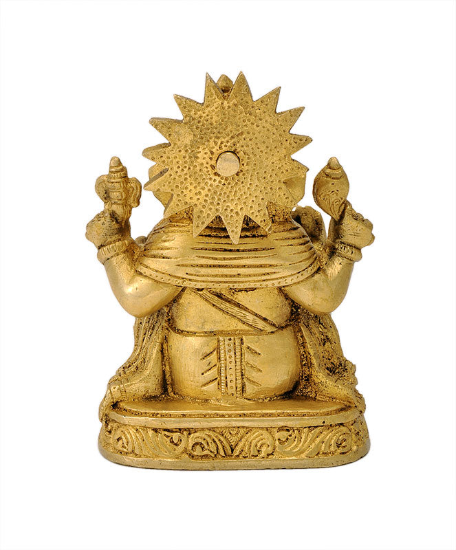 Hindu God Ganesh - Brass Statue 4.25"