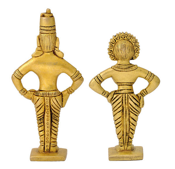Lord Vitthal and Rukmini - Brass Idols