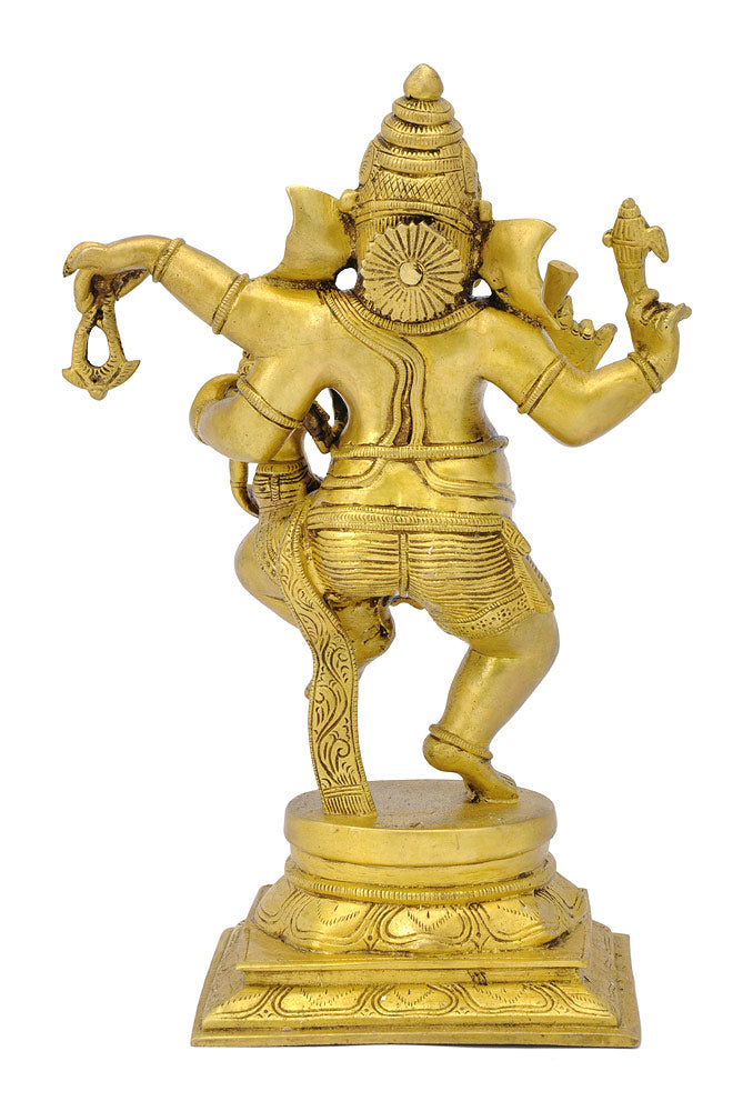 Dancing Ganpati with Lakshmi