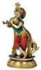 Exquisite Bansidhar Krishna with Cow Brass Figurine