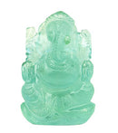 "Abhya Lord Ganesha" Flourite Gemstone Statue
