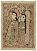 Madhubani Painting 'Radha Krishna'