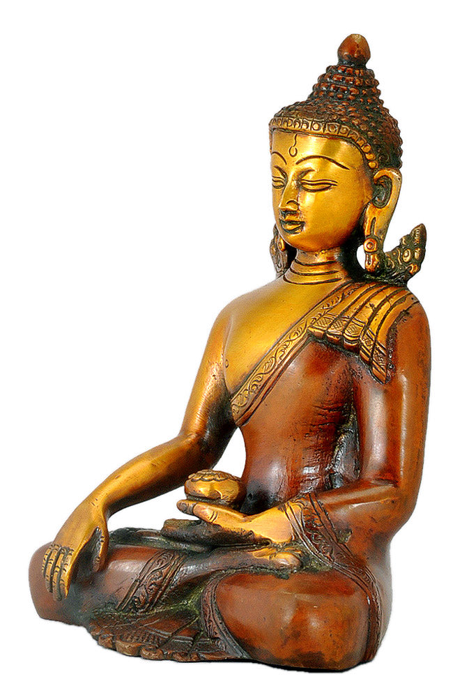 Brass Buddha Copper Golden Finish