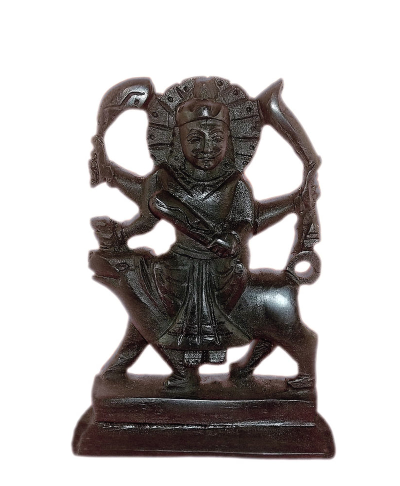 Shri Bhairav Baba Black Soft Stone Statue