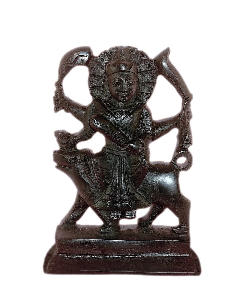 Shri Bhairav Baba Black Soap Stone Statue