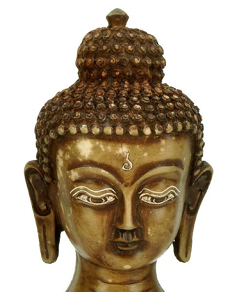 Bhumisparsha Buddha with Astamangala Carving 10"