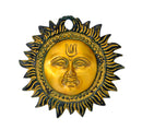 Lord Surya Brass Wall Plaque 6"