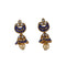 Royal Blue Gold Plated Jhumkas