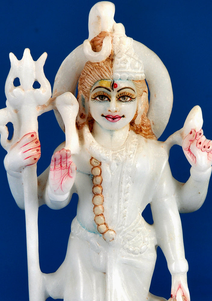 Lord Ardhnarishwar - Marble Small Statue
