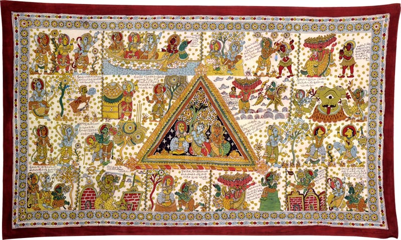 'Ramayana'  Cotton Kalamkari Painting