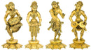 Female Musicians of Medieval India - Set of 4 Statues