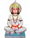 Hanuman in Meditation-Marble Statue 36"