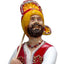 A Bhangra Dancer - Fiber Statue 11"