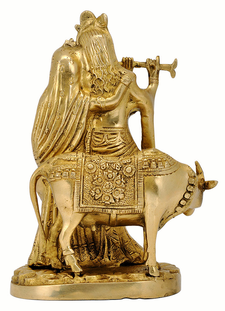 Radha Krishna with Cow