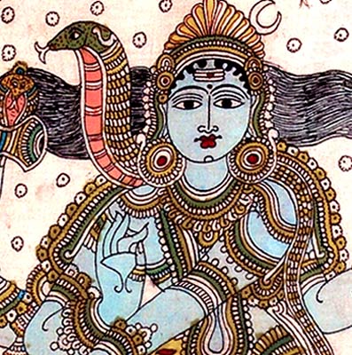 The Dance of Shiva - Kalamkari Painting