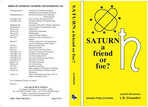 SATURN A FRIEND OR A FOE? [Paperback] L R CHAWDHRI