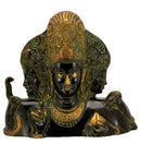 Antiquated Trimurti Representing Brahma Vishnu & Mahesh