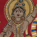 Krishna Dancing Over The Kaliya Nag - Kalamkari Painting