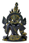 Beautiful Goddess Green Tara Brass Sculpture 10"
