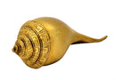 Auspicious Brass Conch Sculpture