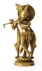 Lord Krishna Brass Statue 11"