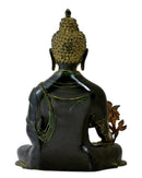 Antiquated Medicine Buddha Brass Figure 15"