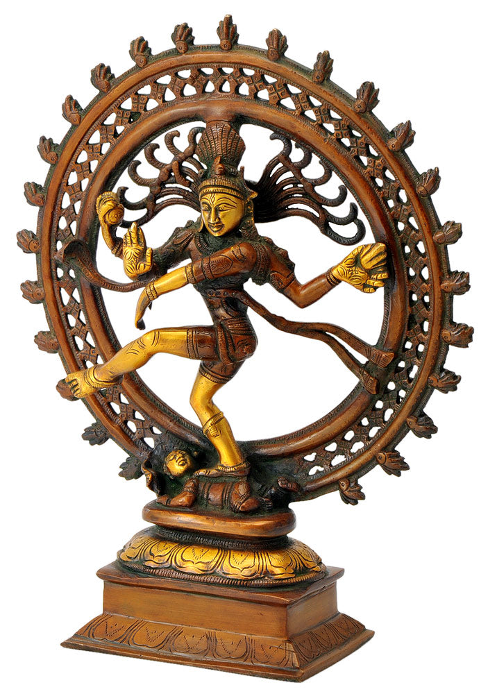 Beautiful Lord Nataraja Golden Brown Finish