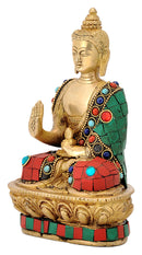 Blessing Buddha Statue with Stones