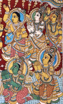 Vishnu on Sheshshaya - Cotton Kalamkari Painting