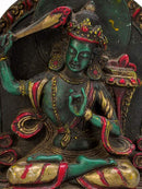 Bodhisattava Manjushri - Antiquated Resin Statue