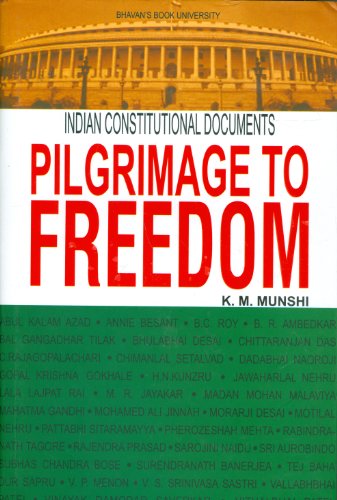Pilgrimage To Freedom [Hardcover] K.M. Munshi