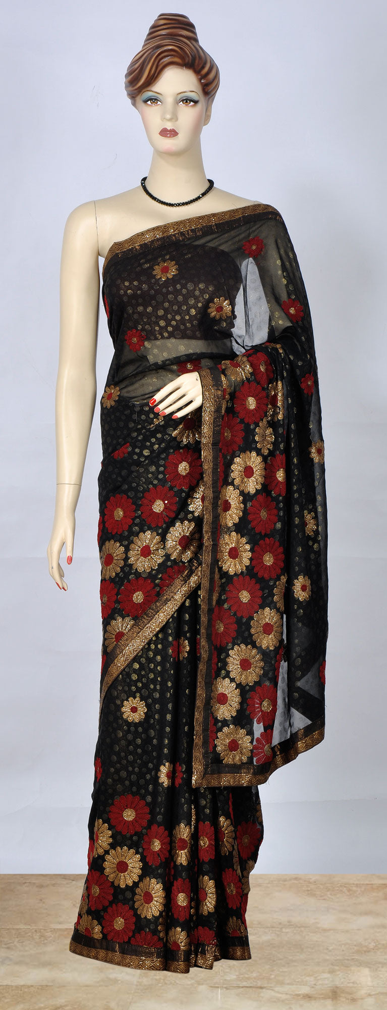 Black Party Wear Saree