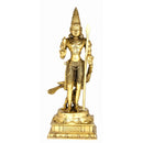 'Swami Kartikeya' Son of Lord Shiva - Brass Sculpture 15"