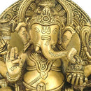 Enthroned Ganpati - Brass Statue
