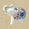 Alabaster Stone Elephant with Floral Inlay