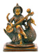 Goddess Saraswati Seated on Swan 7.50"