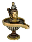 Shiva Mukhalinga - Brass Statue