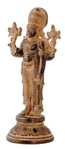 Lord Vishnu - Antiquated Brass Figure