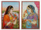 Lady And The Bird - 2 paintings