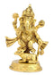 Standing Ganesh with His Mice - Brass Statue 4.5"
