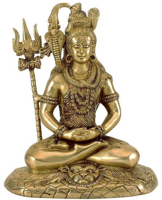 Dhyanamagna Shiva - Brass Statue