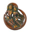 Shiv Parvati Sitting on Moon Brass Wall Plaque