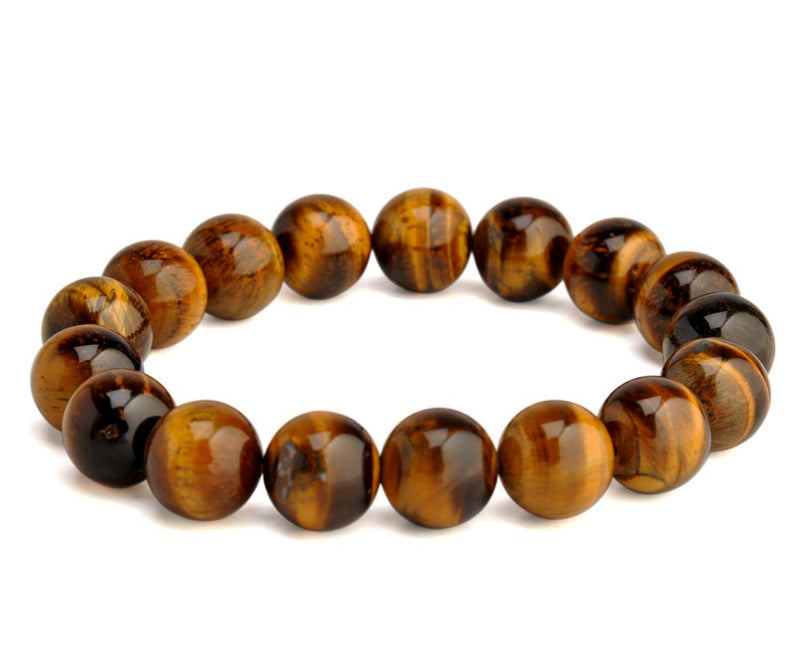 'Golden Balls' Tiger Eye Beads Stretch Bracelet