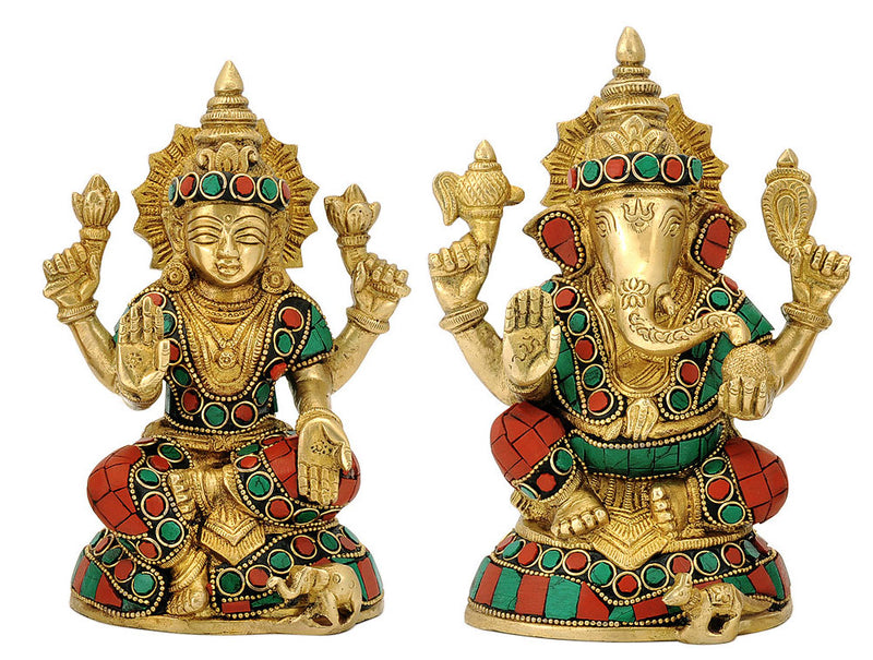 Pair of Lakshmi Ganesh for Home Temple