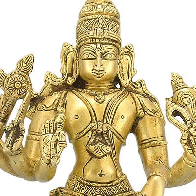 One Who Protects World "Lord Vishnu" Brass Statue