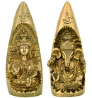 Lakshmi Ganesha in Sculptural Brass Tusks