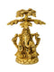 Ganesha Seated Under Tree - Brass Statue 3.75"